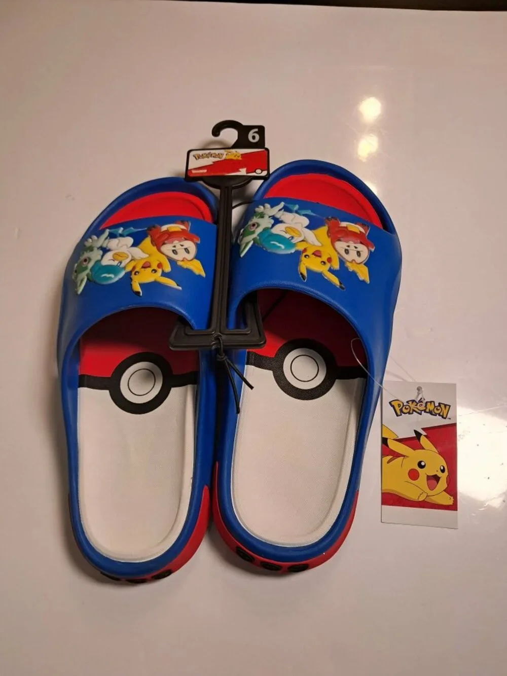 Ground Up Pokémon Boys Slides Pikachu Size 6